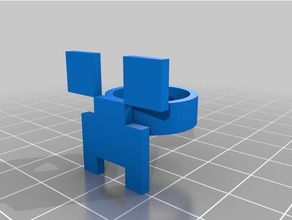 meine kundengebundener pixel-Kunst-ring creeper Ringe kundengebundene 3d print model - Mito3D
