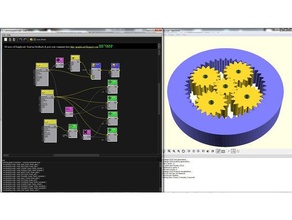 personalizzabile ingranaggio planetario La stampa 3d editor graphscad gscad nodale openscad scad strumento 3d print model - Mito3D