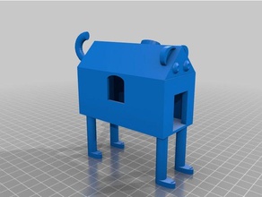 elevada perro de la casa las estructuras edificios 3d print model - Mito3D
