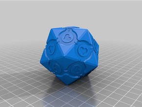 companion icosahedron - fixed repaired dice 3d print model - Mito3D