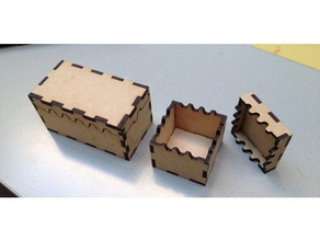 lasercut box lid containers openscad 3d print model - Mito3D