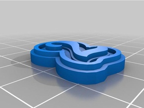 no hole 2 keychains customized 3d print model - Mito3D