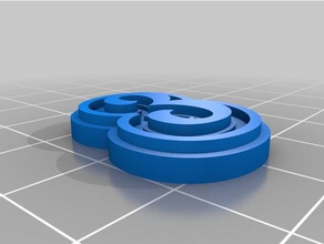 3 delik Anahtarlık özelleştirilmiş 3d print model - Mito3D