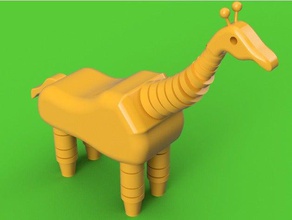 le fab inspirado girafa animais crianças montessori brinquedo 3d print model - Mito3D