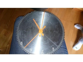 horloge puzzle de la conception le bricolage l'analogique analogique montre tronçonneuse l'horloge jigsaw vu 3d print model - Mito3D