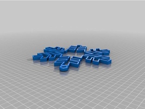 dual extrusion snowflake earrings snoflake snow 3d print model - Mito3D