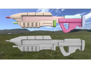 fucile halo modelo ma5c video giochi l'arma fusil il 3d print model - Mito3D