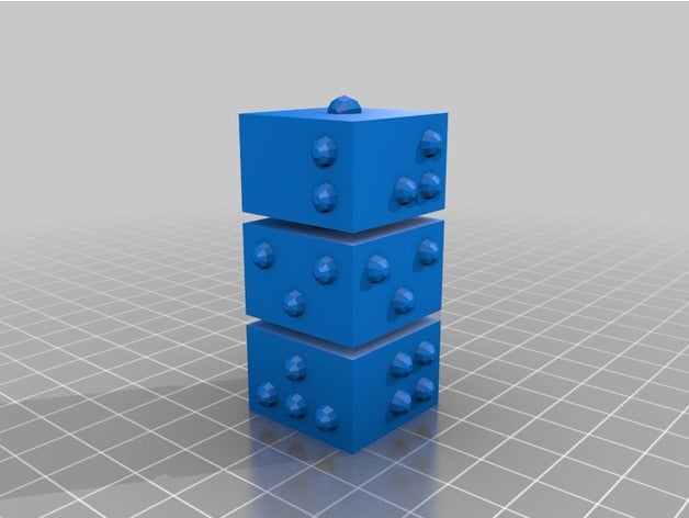 meine benutzerdefinierte braille-Wort-cube - Tier-Namen lernen kundengebundene 3D print model - Mito3D
