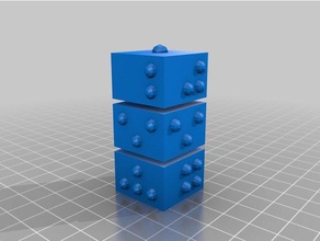 my customized braille word cube - animal names learning 3d print model - Mito3D