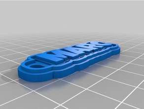 my customized multiline tag keychain- marc keychains 3d print model - Mito3D