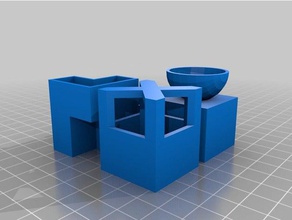 micro planter chess set split grass green 3d print model - Mito3D