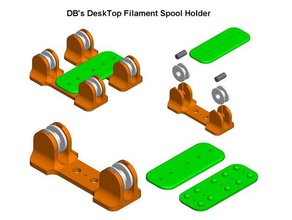db desktop del filamento alloggiamento Stampante 3d accessori bobina di titolare porta 3d print model - Mito3D