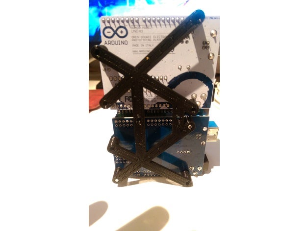 dual arduino uno wall bracket electronics mount 3D print model - Mito3D