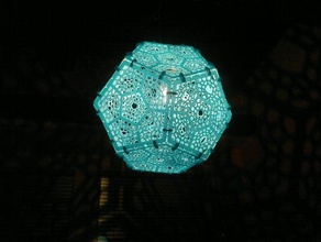 Dodekaeder Schatten Lampe gedruckt werden Kunst abs 3d print model - Mito3D