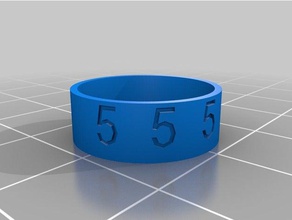 ring 5 rings customized 3d print model - Mito3D