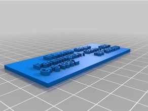alfa plaka gage özelleştirilmiş 3d print model - Mito3D