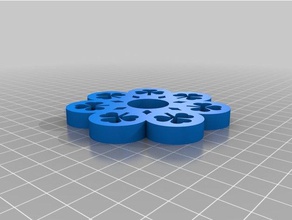 7 de trèfle spinner jouets mécaniques personnalisé 3d print model - Mito3D
