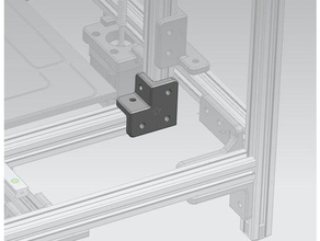 tank3d simple esquina de 20x20 la extrusión aluminio Impresora 3d las piezas 2020 20x20mm perfil 3d print model - Mito3D