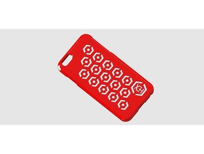 el iphone 6s plus - hexacase teléfono móvil caso hexágono 6 del de pie 3d print model - Mito3D