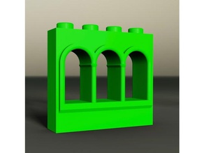 château de fenêtre triple arche jouets & jeux le bloc buildacastle la construction lego 3d print model - Mito3D