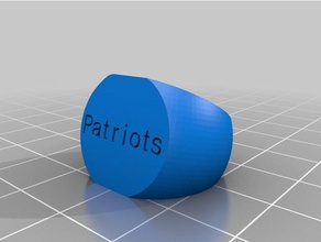 édité patriotes bague du super bowl 51 les anneaux personnalisé 3d print model - Mito3D