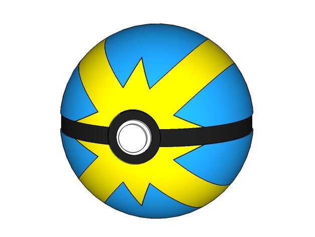 la bola rápida broche magnético juegos y juguetes de nintendo pokeball pokemon 3D print model - Mito3D
