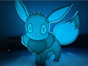 eevee le creature carino la litografia pokemon figure 3d print model - Mito3D