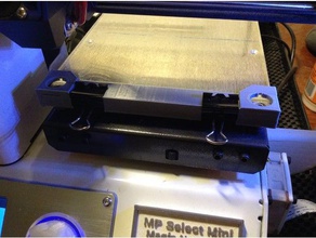 mp select mini glass bed mounting bracket 3d printer parts monoprice 3d print model - Mito3D