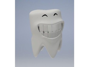 baby tooth smile bathroom smiley toothbrush 3d print model - Mito3D
