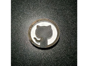 octocat carrello chip moneta monete & distintivi di acquisto della shopping 3d print model - Mito3D