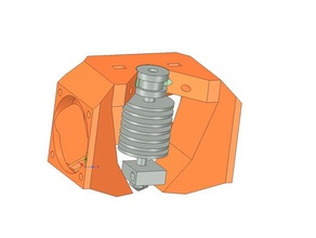 conducto del ventilador graber bowden 2x40mm Impresora 3d accesorios 40mm de doble capa 3d print model - Mito3D