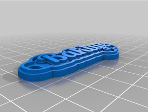 özelleştirilmiş çok satırlı etiket anahtarlığım Anahtarlık 3d print model - Mito3D