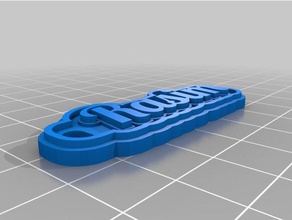 özelleştirilmiş çok satırlı etiket anahtarlığım Anahtarlık 3d print model - Mito3D