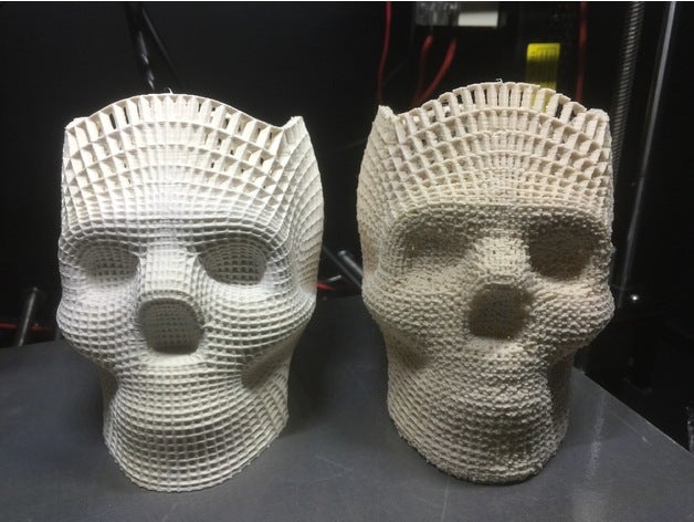 wireframe skull fixed sculptures simplify3d 3D print model - Mito3D