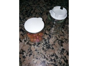 reuso iogurt cristal los contenedores bote reutilizables la reutilización de las botellas tapa cinta 3d print model - Mito3D