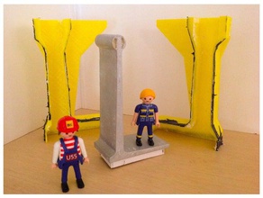 berlin Duvarı kesimi playmobil ölçek binalar ve yapılar 3d print model - Mito3D