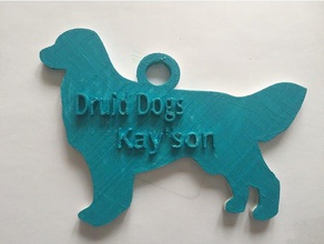 dog tag L'impression 3d 3d print model - Mito3D