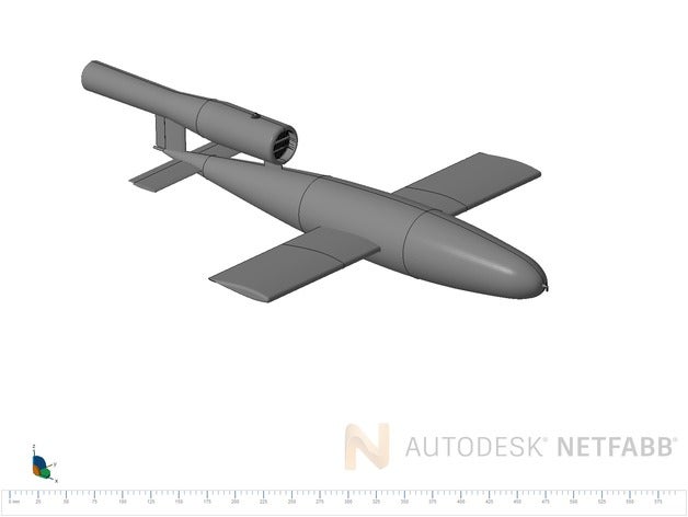 v1 Rakete scale 1-16 hobby 3D print model - Mito3D