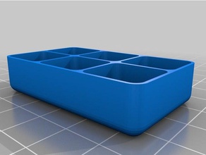 quadrada caixa de ovo organização personalizado 3d print model - Mito3D