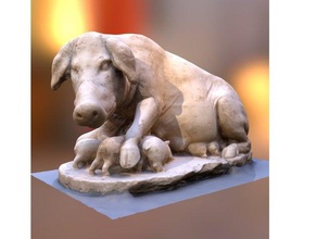 laurentiner sau scans & Replikate 3d-drucken 3d-scan Tier classic kulturelles Erbe Schwein roman Rom Skulptur 3d print model - Mito3D