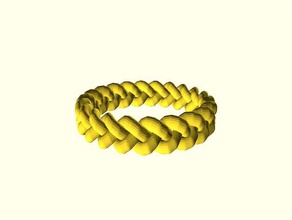 customizable single strand braid bracelets bracelet customizer 3d print model - Mito3D