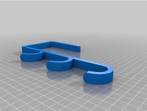 cubicle wall hanger 3 hooks office 3d print model - Mito3D