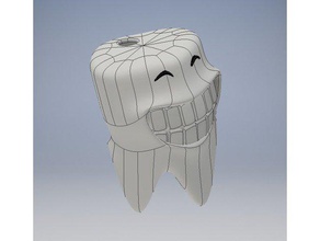 dente sorriso portachiavi i baby smile da latte il dentista keychain spazzolino denti 3d print model - Mito3D