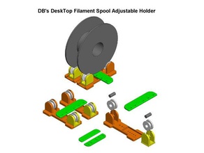 db's desktop filament spool adjustable holder 3d printer accessories 3d print model - Mito3D