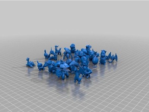 30 de pokemon La impresión en 3d mini figura figuras juguete 3d print model - Mito3D