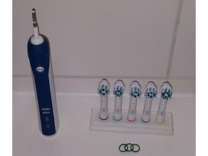 oral-b tooth brush stand 5 person bathroom 3d print model - Mito3D