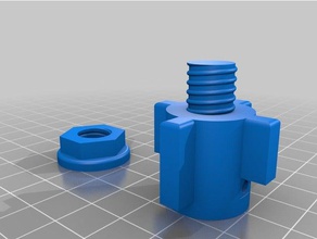 la fijación de roue diy cortacésped 3d print model - Mito3D