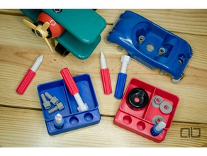battat driver set part organizer mechanical toys kids screwdriver holder tool 3d print model - Mito3D