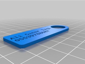 özelleştirilmiş basit anahtar etiketi benim organizasyon 3d print model - Mito3D