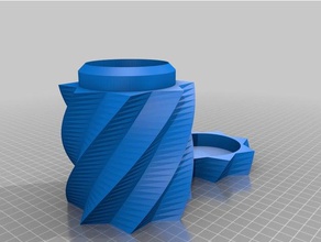 my customized parametric twisted star box containers 3d print model - Mito3D
